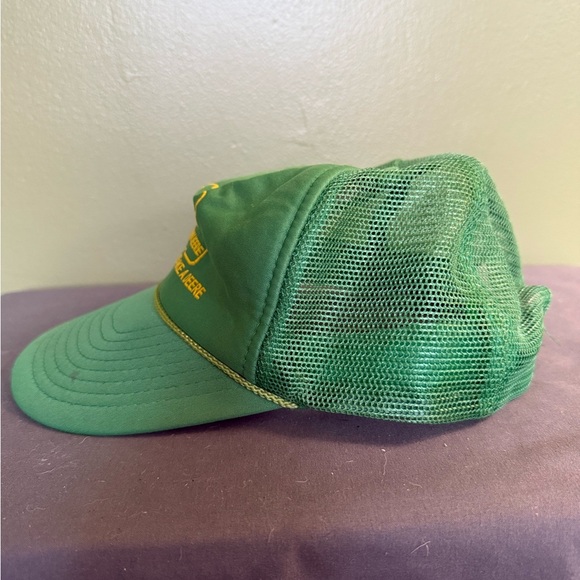 VTG. John Deere Nothing Runs Like A Deere Men's Foam & Mesh Snapback Trucker Hat - Picture 4 of 7